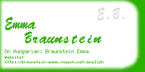 emma braunstein business card